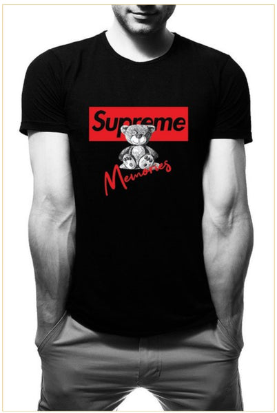 Men's Relaxed Fit Unisex Supreme Memories Tee Teddy Bear Casual T Shir –  Intimate Play