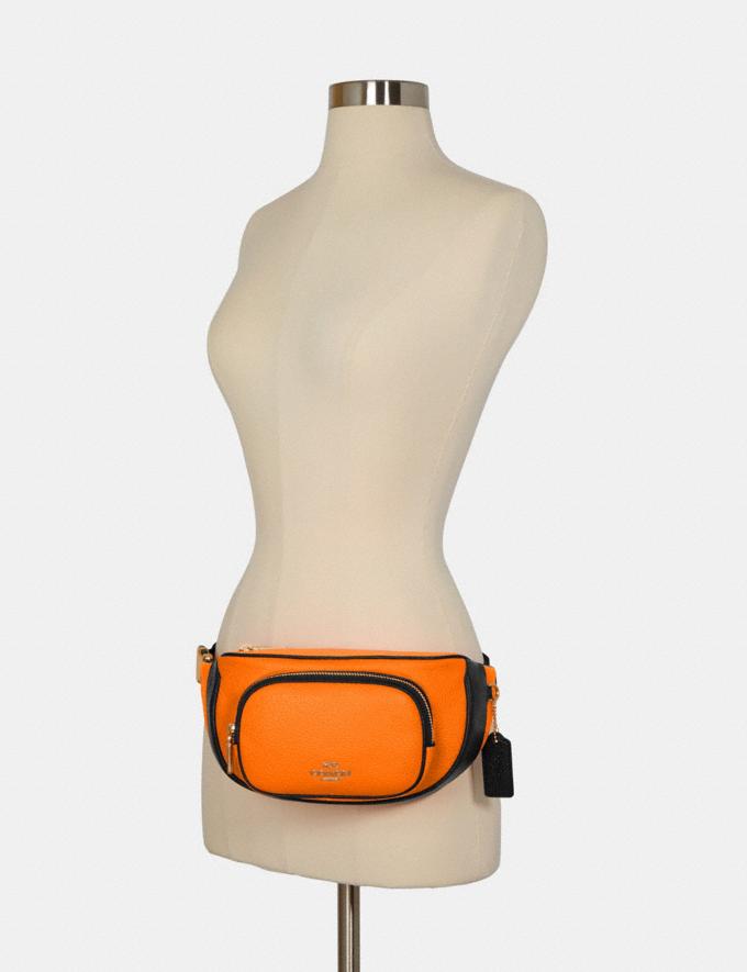 Womens Coach Court Neon Orange Belt Bag Fanny Pack